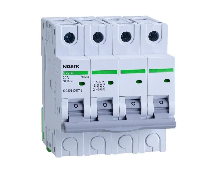 Separator de sarcina voltaic Ex9IP 4P 32A 1000V Noark 101763