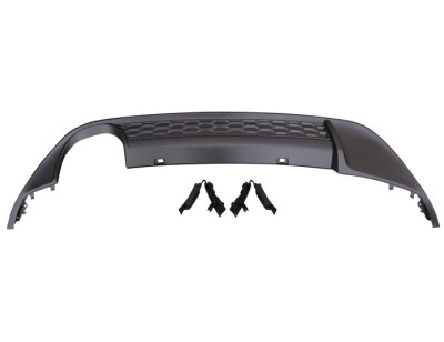 Set 3 buc. spoiler bara spate spate VW GOLF VII (5K), 10.2012-, negru; cu iesiri evacuare dubla; TUNING, foto