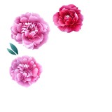 Cumpara ieftin Sticker decorativ Flori, Roz, 65 cm, 7841ST, Oem