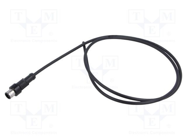 Conector M12 mufă tată drept aurit AMPHENOL -20&divide;80&deg;C