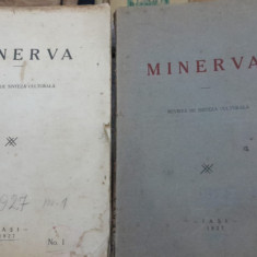 1927 Lot Reviste Minerva (Anul I, nr1 si Nr2), revista sinteza culturala, Iasi