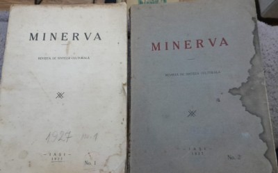 1927 Lot Reviste Minerva (Anul I, nr1 si Nr2), revista sinteza culturala, Iasi foto