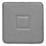 Perna Scaun Gri 39x39 cm Bumbac Poliester, Fixare cu Siret
