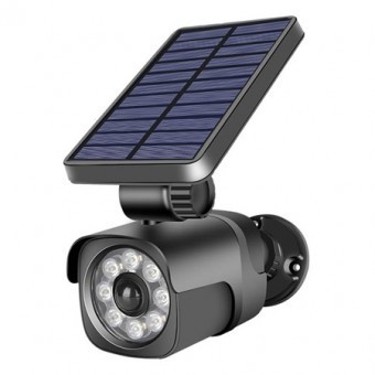 CAMERA FALSA CU SENZOR DE MISCARE LED 4W INCARCARE SOLARA foto