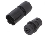 Conector Circular Mufă RST Mamă 3 PIN Argintat 8A 250V 4-7mm