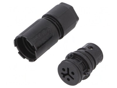 Conector Circular Mufă RST Mamă 3 PIN Argintat 8A 250V 4-7mm foto