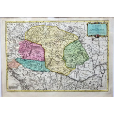 Le Sieur Janvier - Le Royaume de Hongrie Divis&eacute; en Haute et Basse Hongrie, Transilvanie... Harta cca. 1783