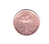 Moneda Malaezia 1 sen 1999, stare foarte buna, curata