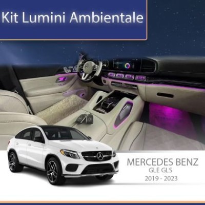 Lumini Ambientale trimuri usi si picioare Mercedes GLE GLS W166 control pe sistemul original sau telefon CarStore Technology foto