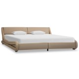Cumpara ieftin Cadru de pat, cappuccino, 180 x 200 cm, piele ecologică