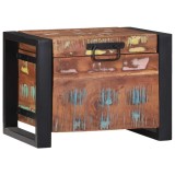 Lăzi de depozitare, 40x30x30 cm, lemn masiv prelucrat &amp; metal