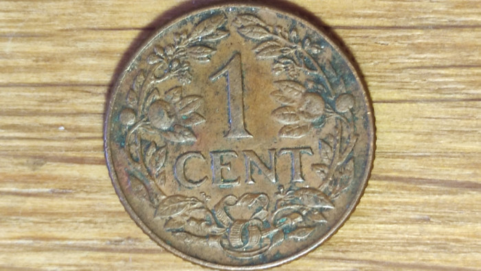 Surinam Suriname / Curacao -exceptie numismatica rara- 1 cent 1942 -v descrierea