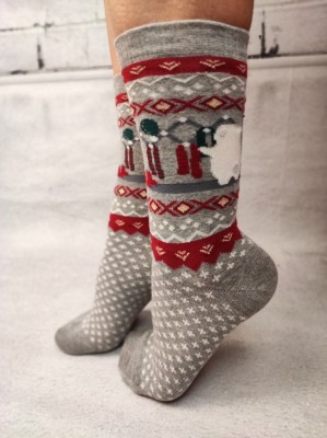 STK445-100 Sosete medii din bumbac ultrasox model multicolor foto