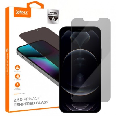 Folie de protectie Ecran Privacy Vmax pentru Apple iPhone 12 Pro Max, Sticla Securizata, Full Glue, 2.5D foto