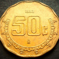 Moneda exotica 50 CENTAVOS - MEXIC, anul 1993 *cod 3210