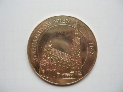 AUSTRIA - MEDALIE STEPHANSDOM WIEN , IM 1.25 foto