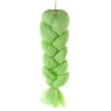Extensie Par Sintetic Verde Copii 60cm Colorat Iso - Rosu, Gri, Roz, Albastru, Violet, Neon - Petreceri, Carnaval, Coafuri