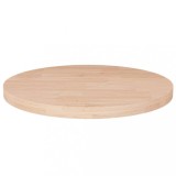 Blat de masa rotund, &Oslash;50x2,5 cm, lemn masiv stejar netratat GartenMobel Dekor, vidaXL