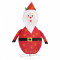 Figurină Moș Crăciun decorativă cu LED, 90 cm, țesătură lux