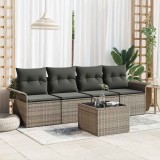 VidaXL Set de canapele pentru grădină Manual 5 pcs Gri 55 x 55 x 37 cm