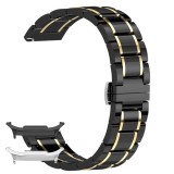 Curea ceramica, compatibila cu Samsung Galaxy Watch8 40mm, Black Gold