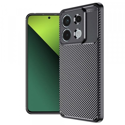 Husa pentru Xiaomi Poco X6 / Note 13 Pro 5G, Techsuit, CarbonFiber, Neagra foto