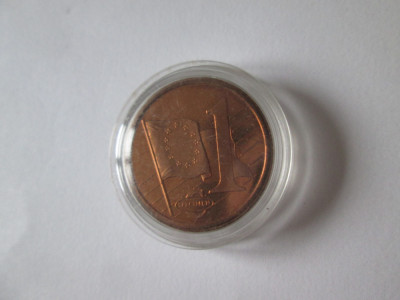 Suedia 1 Euro Cent 2003 moneda specimen proba/test foto