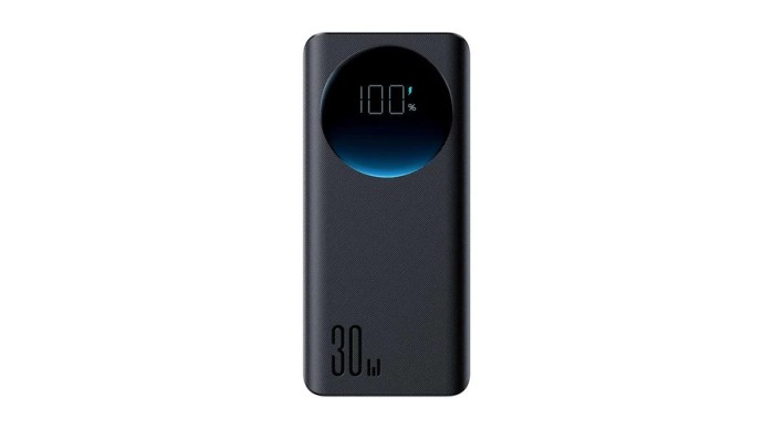 Joyroom JR-PBF03 30W 30000mAh powerbank + USB-A - cablu USB-C 0,25 m - negru