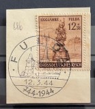 Gro&szlig;deutsches Reich-1944-Fulda 1200 Ani (Michel 886) cu Ștampilă Specială pe Fragment -Bn1