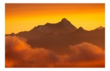 Muntele &icirc;n lumina amurgului profundă, 39 x 26 cm, CMCLASS