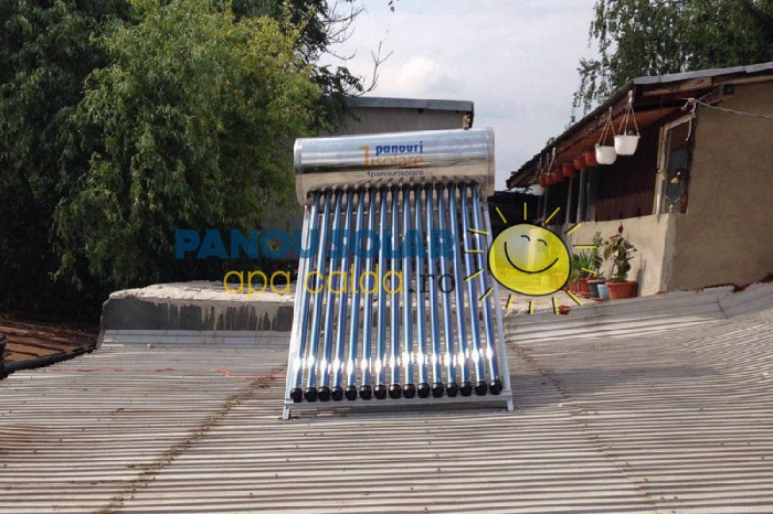 Kit Panou solar apa calda INOX presurizat 1ENERGY, 150 litri, 15 tuburi heat-pipe