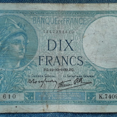 10 Francs 1939 Franta / seria 74905
