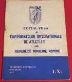 Program (rar-de colectie) - CAMPIONATUL INTERNATIONAL de ATLETISM RPR (Romania)-Bucuresti 1955