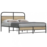 Cumpara ieftin Gossi cadru pat fara saltea stejar fumuriu 140x200 cm lemn prelucrat