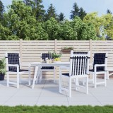 vidaXL Perne de scaun spătar jos, 4 buc. negru, model carouri, textil 361323