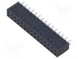 Conector şiruri pini mamă 30 pini 2,54mm gold flash THT SAMTEC