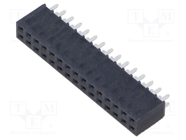 Conector şiruri pini mamă 30 pini 2,54mm gold flash THT SAMTEC