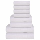 VidaXL Set prosoape 8 piese alb 360 g/m&sup2; 100% bumbac