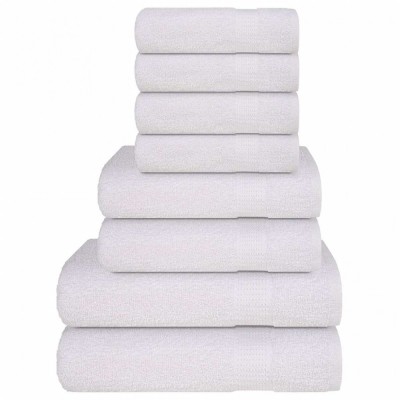 Set prosoape 8 piese alb 360 g/m&amp;sup2; 100% bumbac foto