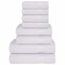 vidaXL Set prosoape 8 piese alb 360 g/m&sup2; 100% bumbac