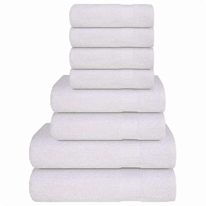 Set prosoape 8 piese alb 360 g/m&sup2; 100% bumbac