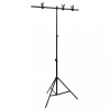 VidaXL Suport de fundal &icirc;n formă de T, negru, 91x60x(70-200) cm
