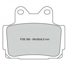 Set placute frana Ferodo FDB386P - Yamaha FZR 400 - FZS 600 - TZR 150-250 TDR 250 - RD 350 - XJ 600 Diversion - SRX 600