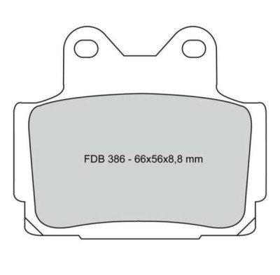 Set placute frana Ferodo FDB386P - Yamaha FZR 400 - FZS 600 - TZR 150-250 TDR 250 - RD 350 - XJ 600 Diversion - SRX 600 foto