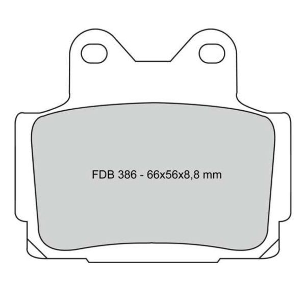 Set placute frana Ferodo FDB386P - Yamaha FZR 400 - FZS 600 - TZR 150-250 TDR 250 - RD 350 - XJ 600 Diversion - SRX 600