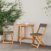 VidaXL Set bistro pliabil , 3 piese, cu perne din lemn solid de acacia