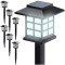 Lampa solara de gradina, set 6 bucati, inaltime 37 cm, 13000k, panou 2V 40mA, iluminare 10-12 h, 2 lm