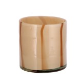 Cumpara ieftin Vaza flori sticla bej 15 x 15 cm