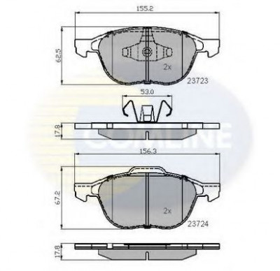 Set placute frana,frana disc VOLVO V40 Hatchback (2012 - 2016) COMLINE CBP01323 foto