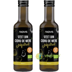 Pachet Otet din Cidru de Mere Nefiltrat Ecologic/Bio 250ml+250ml